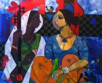 Abrar Ahmed, 30 x 36 Inch, Oil on Canvas, Figurative Painting, AC-AA-455